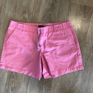 J. Crew pink chino shorts